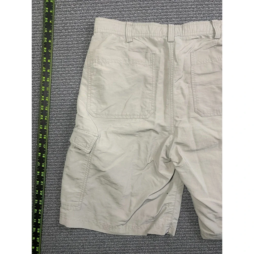 The North Face Mens Nylon Hiking Shorts 36 Gray Green Flat Front Outdoor 7